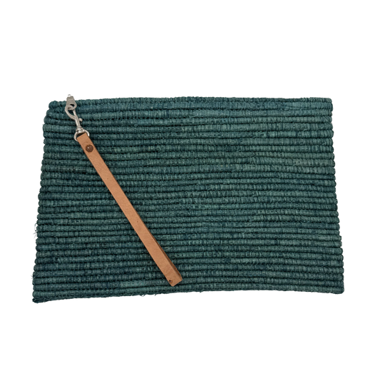 CARTERA RAFIA VERDE