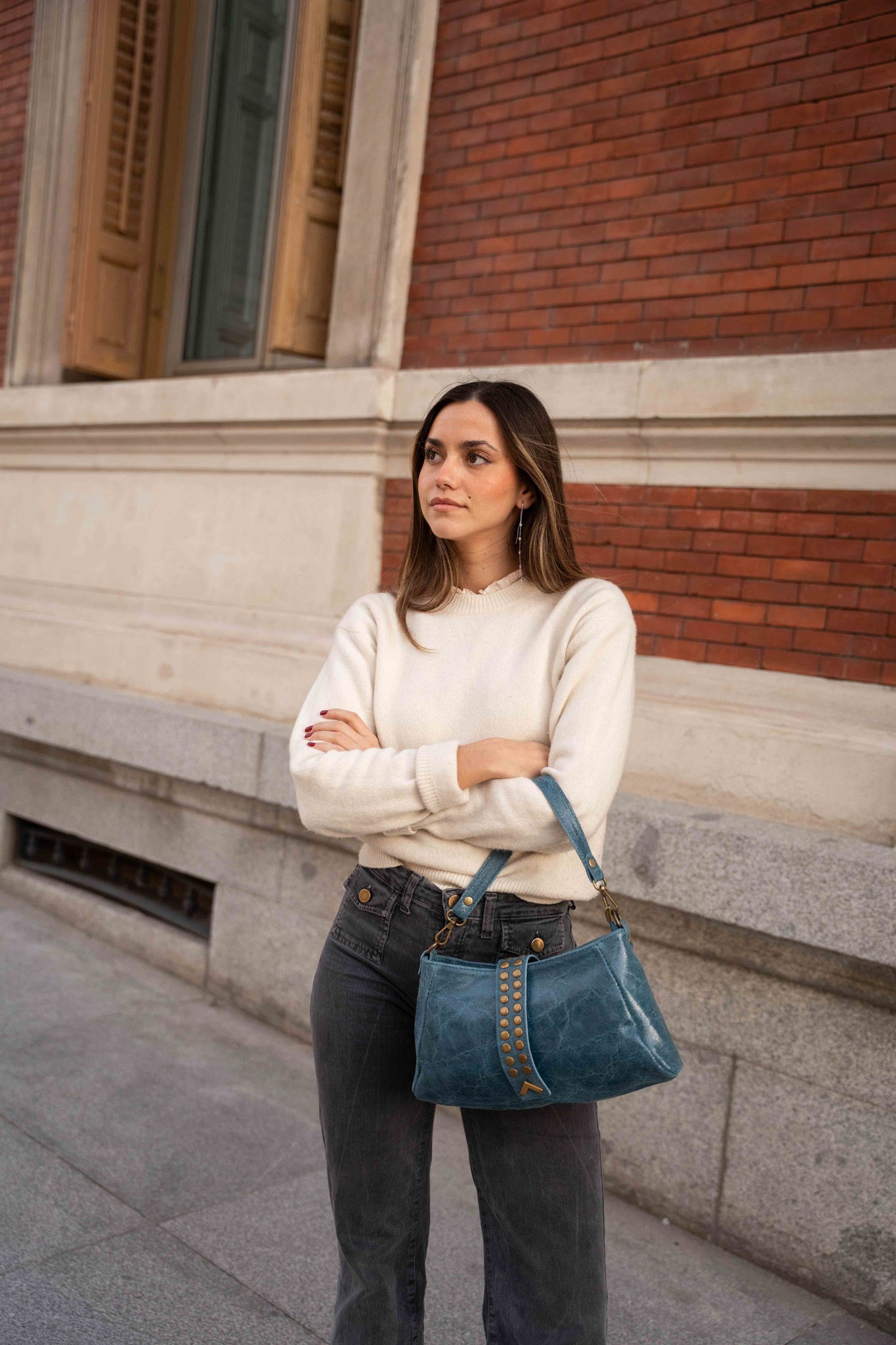 Pochette bleu pétrole